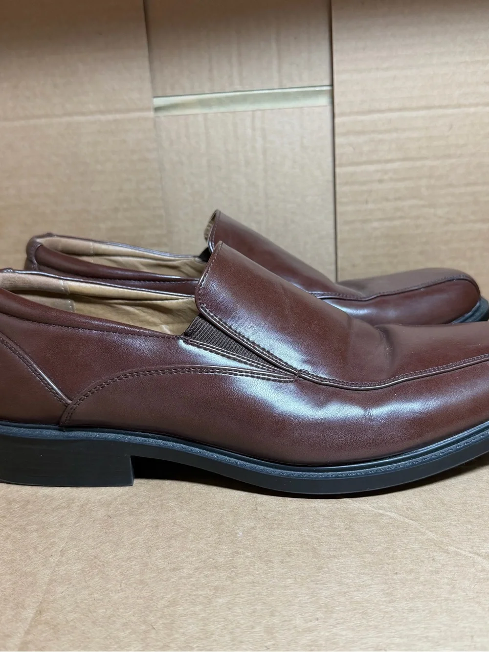 croft & barrow Brown Leather Slip-On Men's Loafers